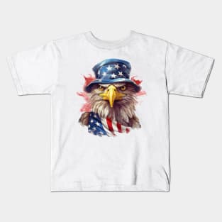 Cool American Eagle Portrait #4 Kids T-Shirt